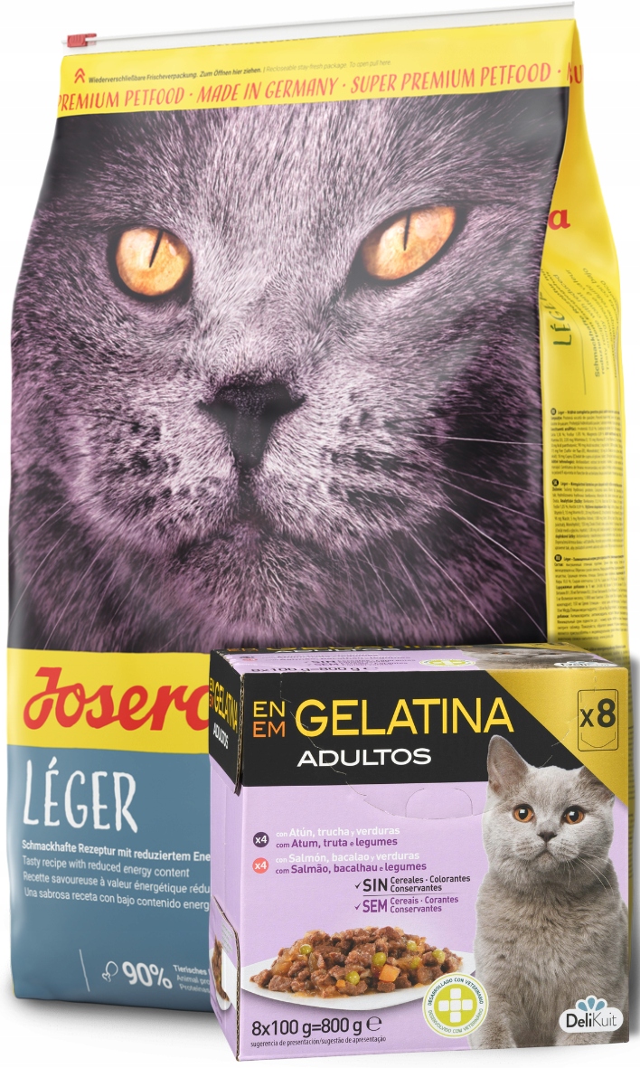 Levně Josera Leger 10 kg Sada 8 sáčků po 100 g (4xTuňák, 4xlosos)