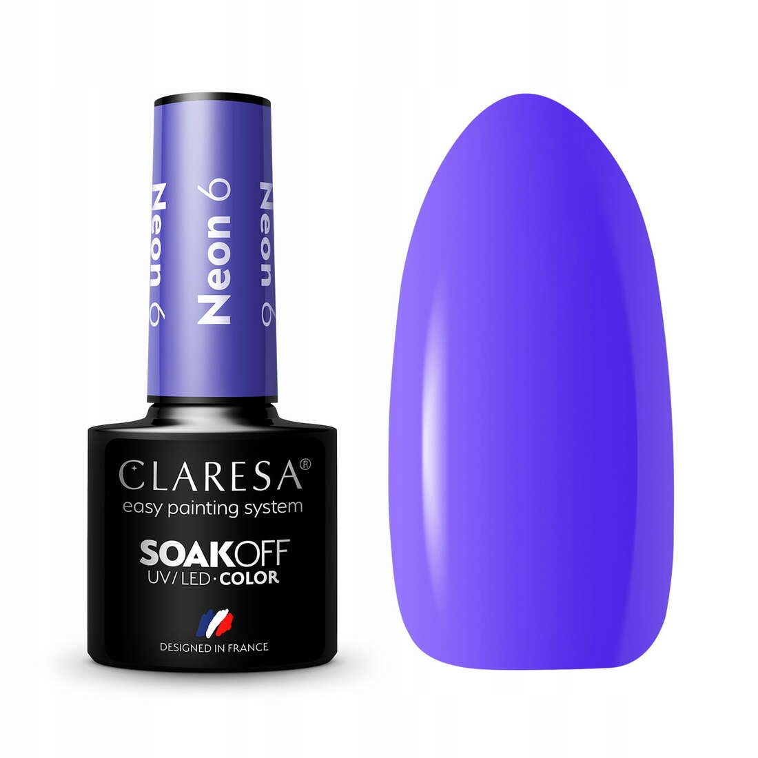 

Claresa Lakier hybrydowy Neon 6 Soak Off Uv/led 5g