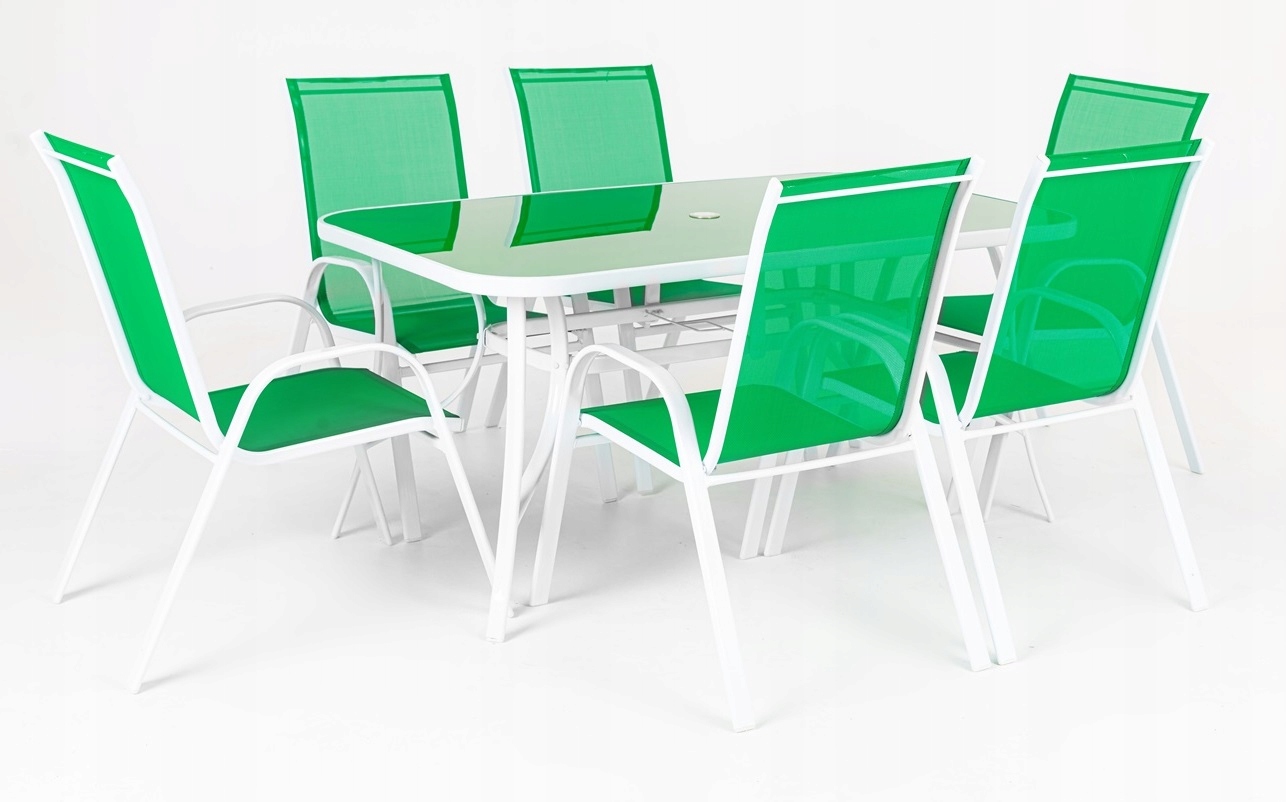 MEBLE OGRODOWE ZESTAW STÓŁ 6+1 NA TARAS BALKON Producent MAT-COMPANY