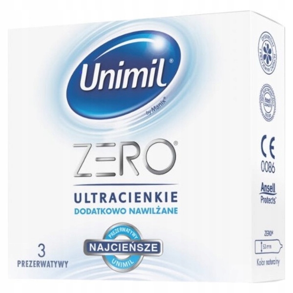 

Prezerwatywy Unimil Zero Cienkie 3 szt.