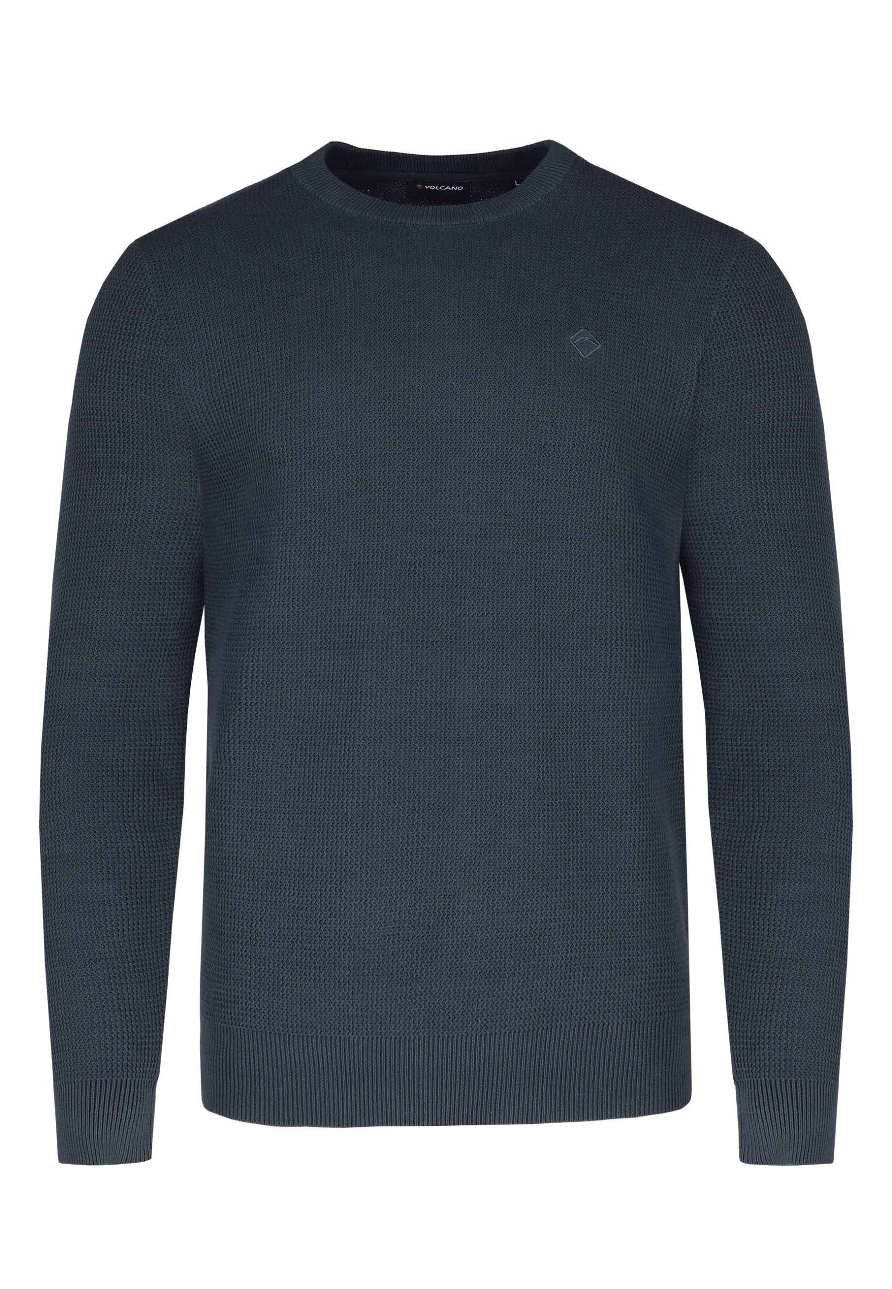 Pánský Svetr S Modrou Strukturou Volcano S-scott M