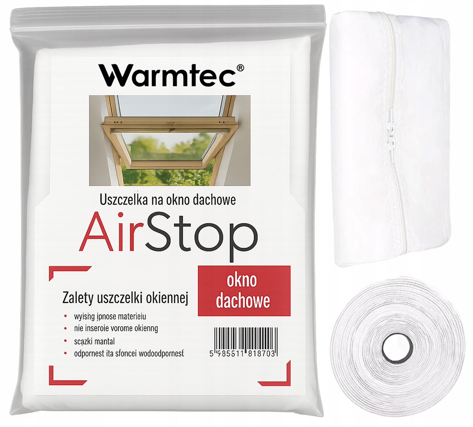Okenní těsnění pro střešní klimatizaci Warmtec AirStop Univerzální