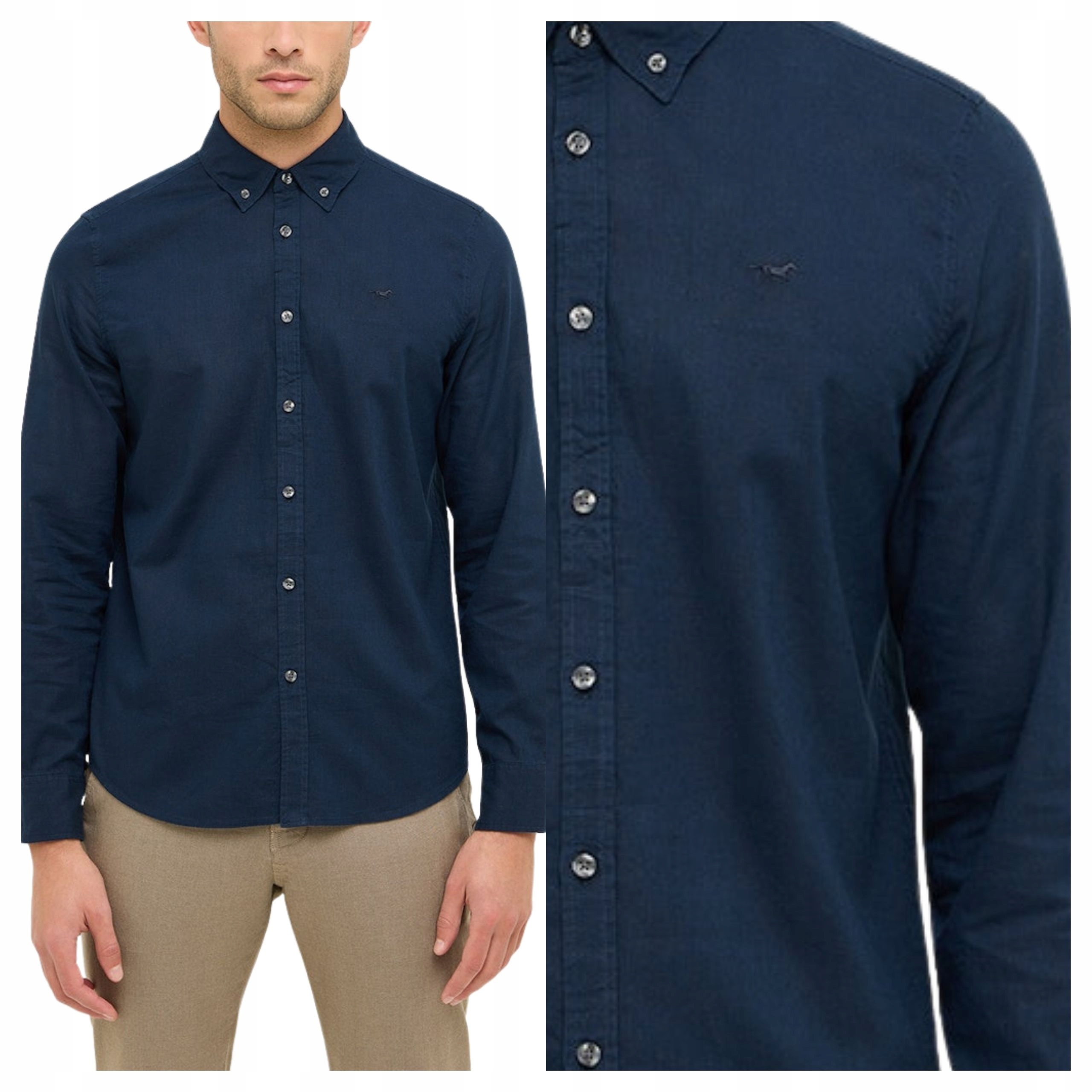 Pánská košile Mustang Rawlins Modrá Regular Fit Bavlna M