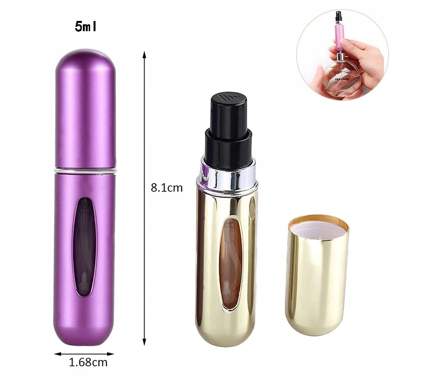 mini ATOMIZER kieszonkowy perfumy 5 ml czerwony Kod producenta red 5ml