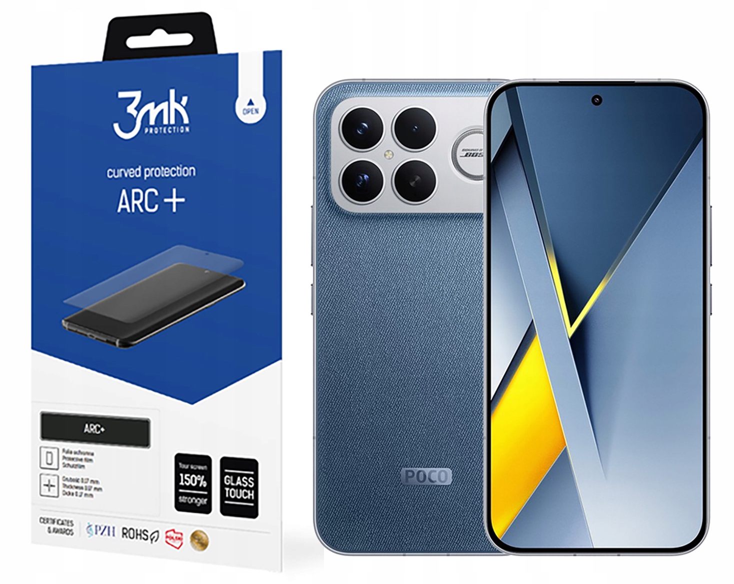 Fólie Arc+ 3MK pro Poco F8 Ultra Fólie Fullscreen