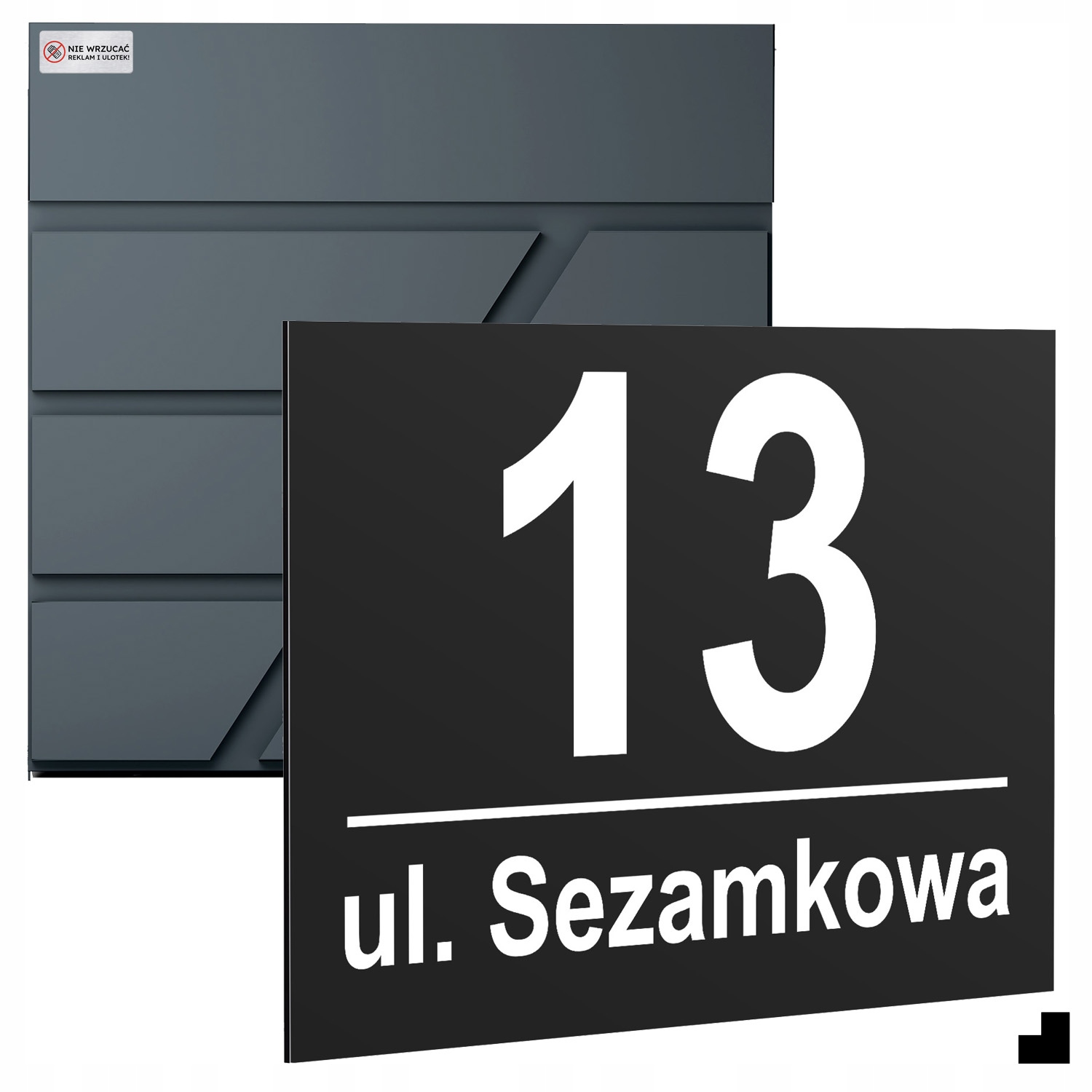 poštovní schránka Tabulka s číslem domu Černá 32x21 cm Číslo na dům