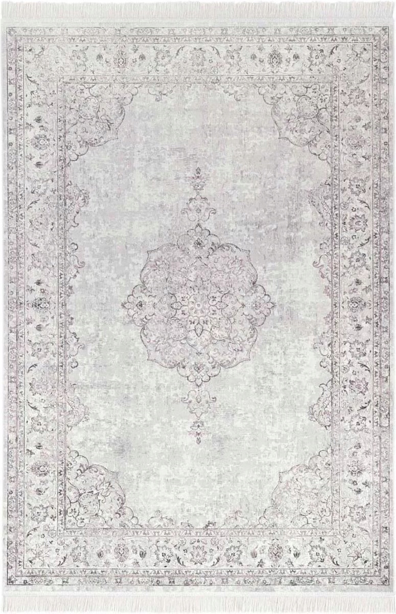 Koberec 195 x 300 cm tradiční, klasický vzor do obývacího pokoje, růžovo krémový