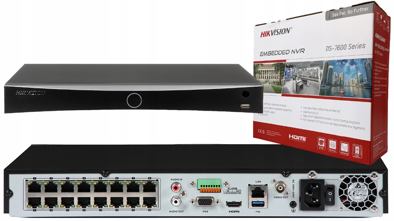 

Rejestrator Ip Hikvision DS-7616NXI-I2/16P/S