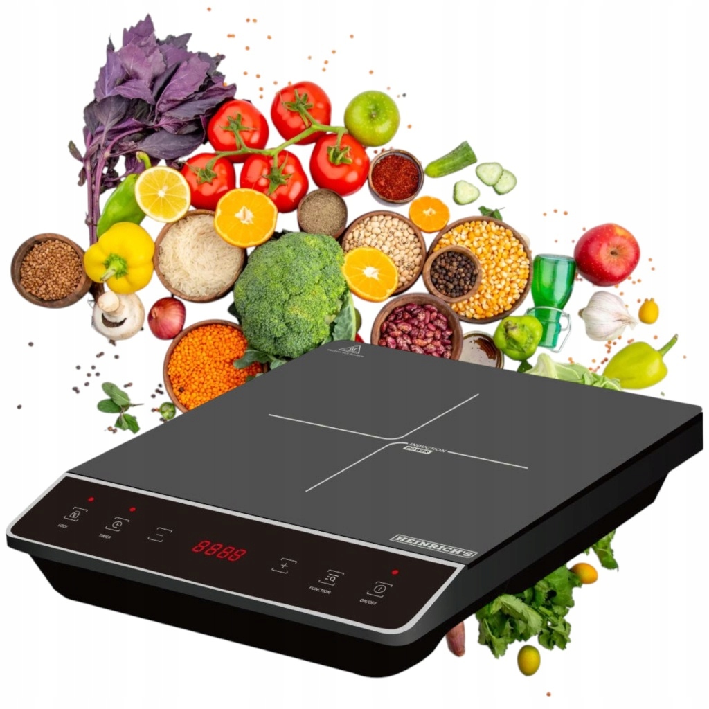 Indukční vařič jednoplotýnkový přenosný dotykový časovač 2000 W