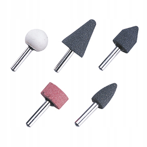 KAMIEŃ SZLIFIERSKI POLERSKI ŚCIERNY 5 SZT NA WIERTARKE TRZPIEŃ 6 MM