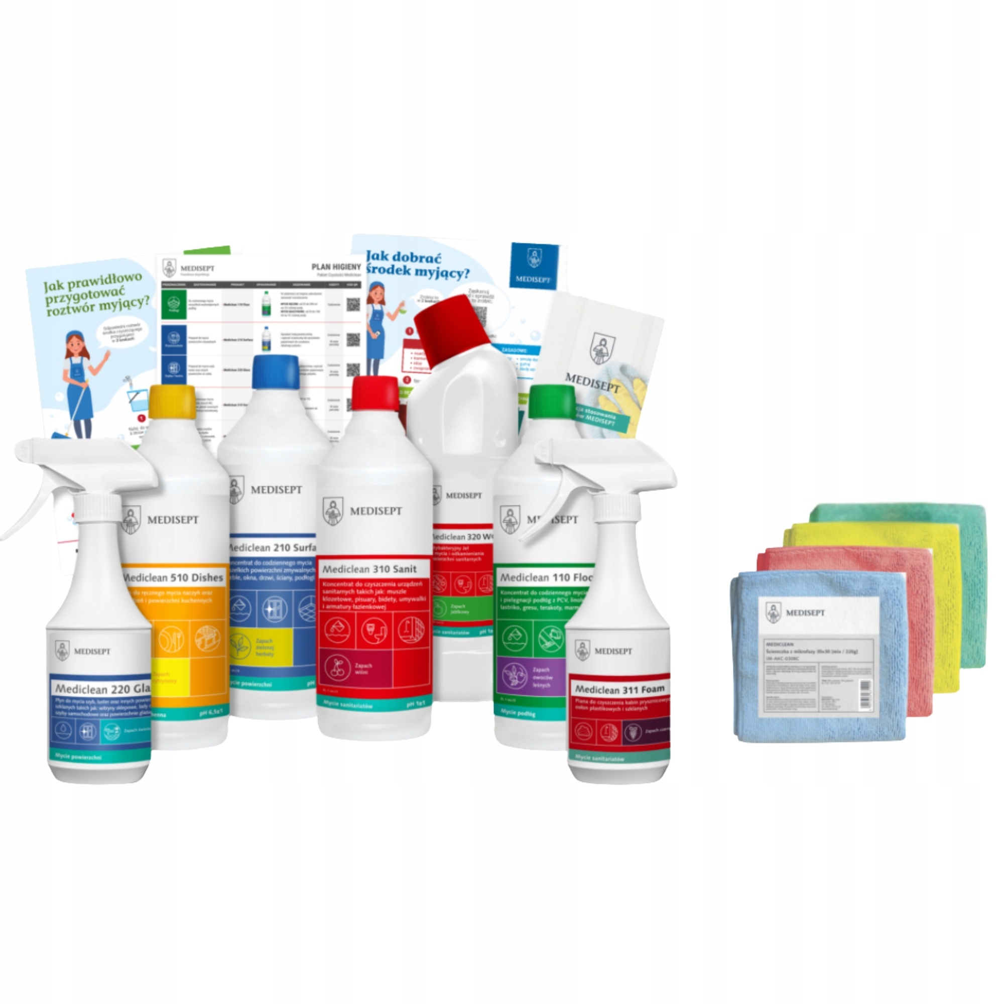 Zestaw produktów do Sprzątania środki czystości Medisept Pakiet Czystość