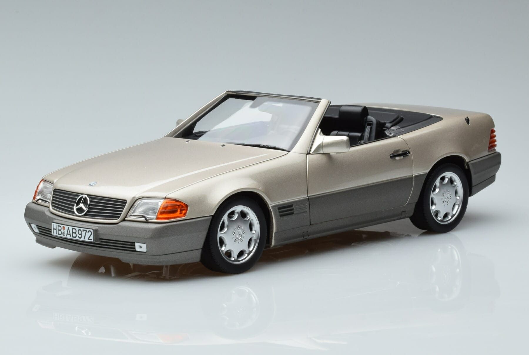 Mercedes 500 Sl R129 Smoke Silver Norev 1/18