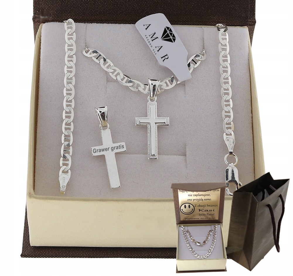 Dámský Řetízek Gucci ze sterlingového stříbra s křížem Ryzost 925 Gravírování Bonus