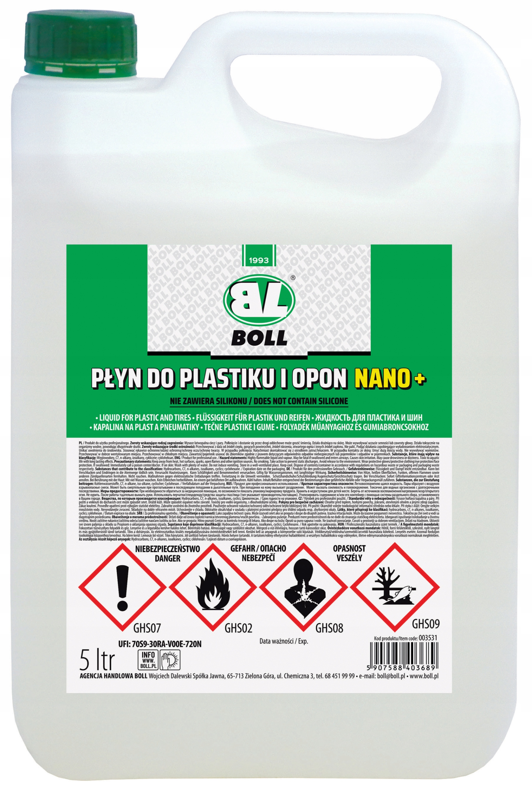 BOLL - PŁYN DO PLASTIKU I OPON - 5L
