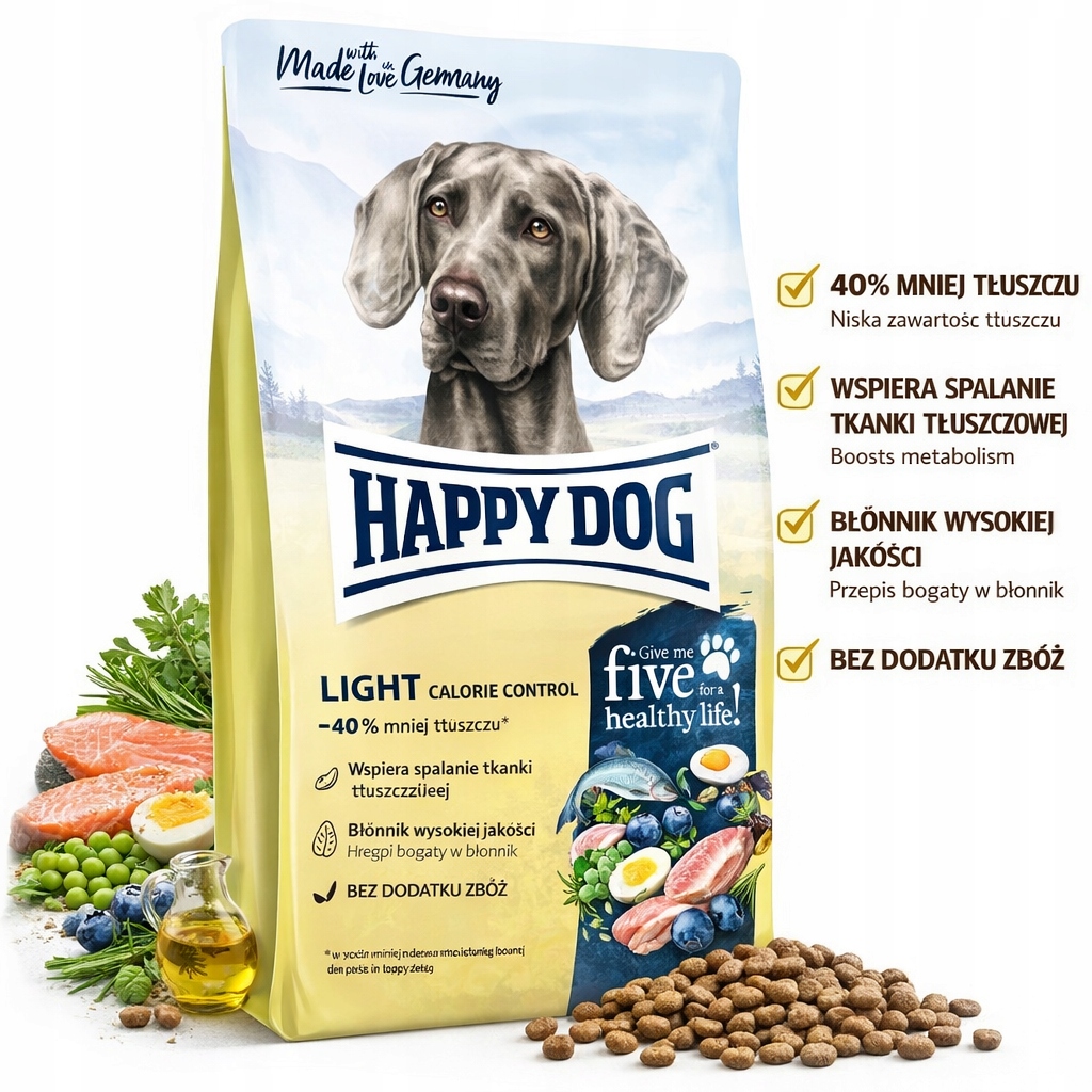 Happy Dog Light Calorie Control 12kg Niskotłuszczowa Karma