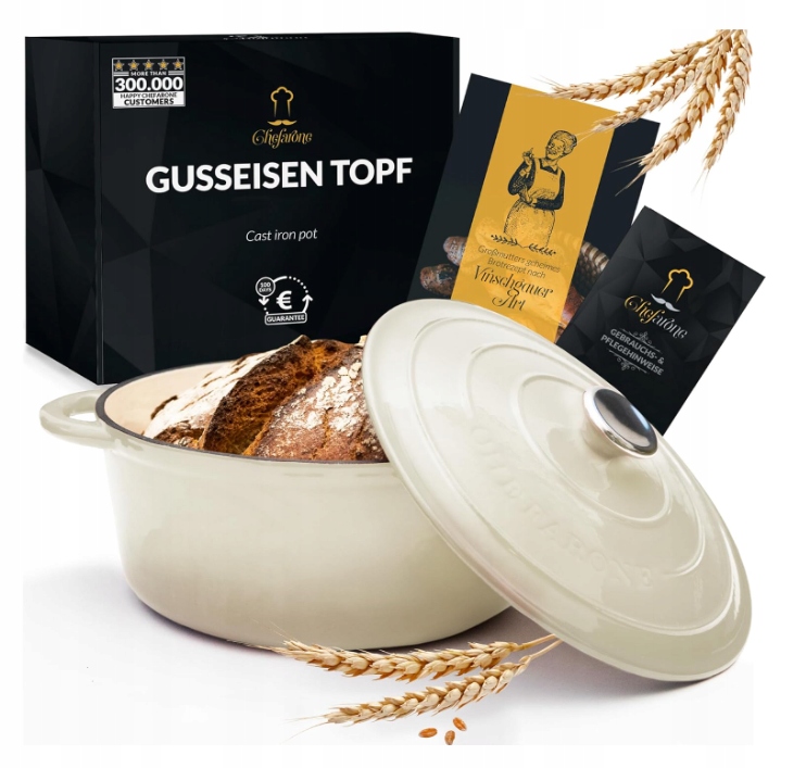 Hrniec Liatinový smaltovaný Dutch Oven 26 cm 4,7L Indukcia Pekárenský Chlieb