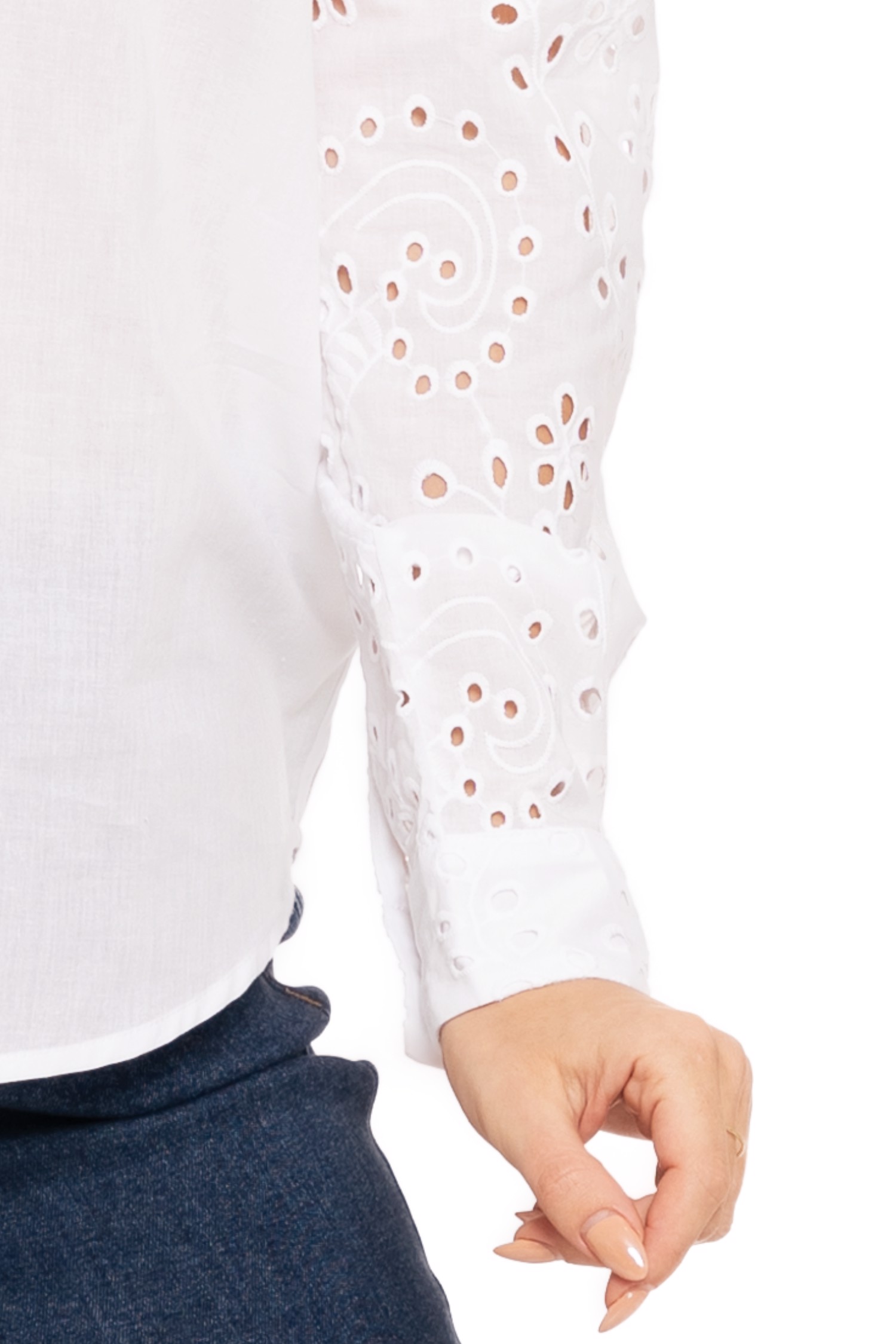 ELEGANCKA BIAŁA KOSZULA DAMSKA BAWEŁNIANA AŻUROWA LUŹNA BOHO MORAJ R.XL Rozmiar XL