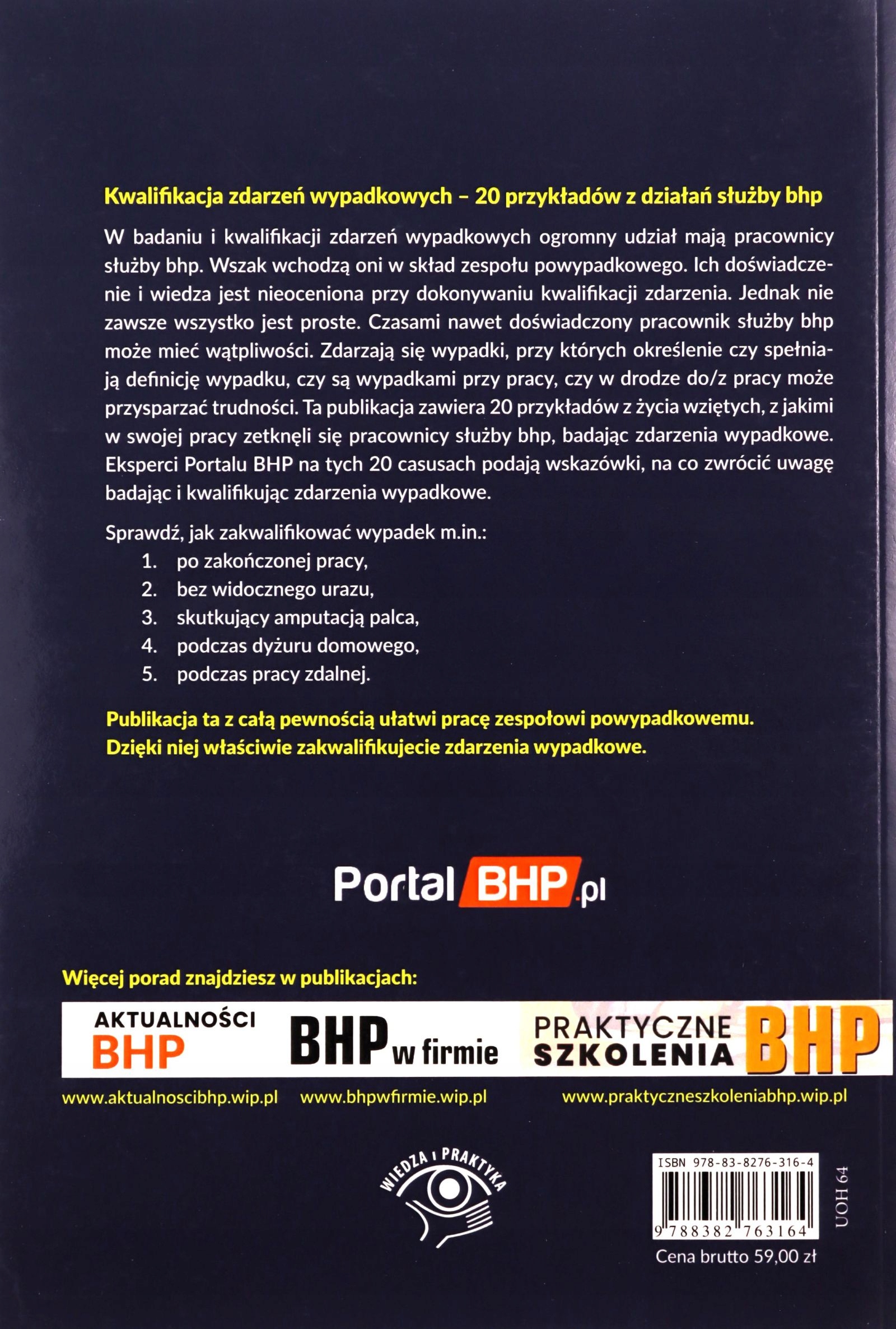 KWALIFIKACJA ZDARZEŃ WYPADKOWYCH 20 PRZYKŁADÓW Z D Stan opakowania oryginalne