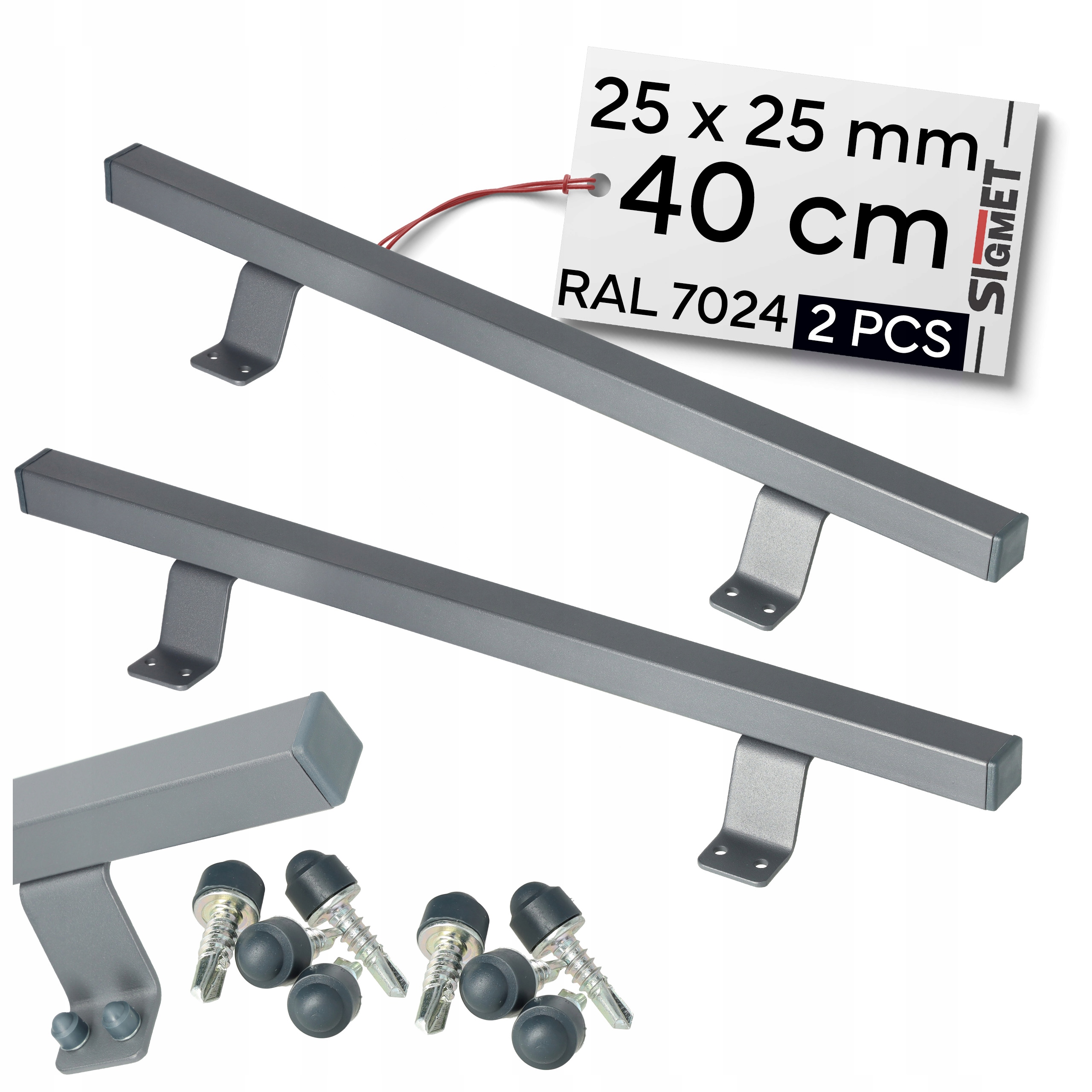Držák na branku Držák antaba pro branku Držák 40 cm 2,5 x 2,5 cm 2 kusy