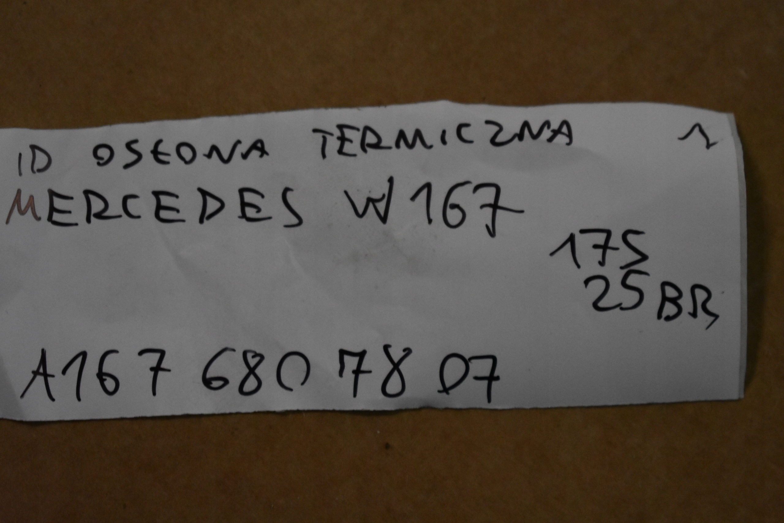 IDEALNA Blende Abdeckung TERMICZNA MERCEDES W167 1
