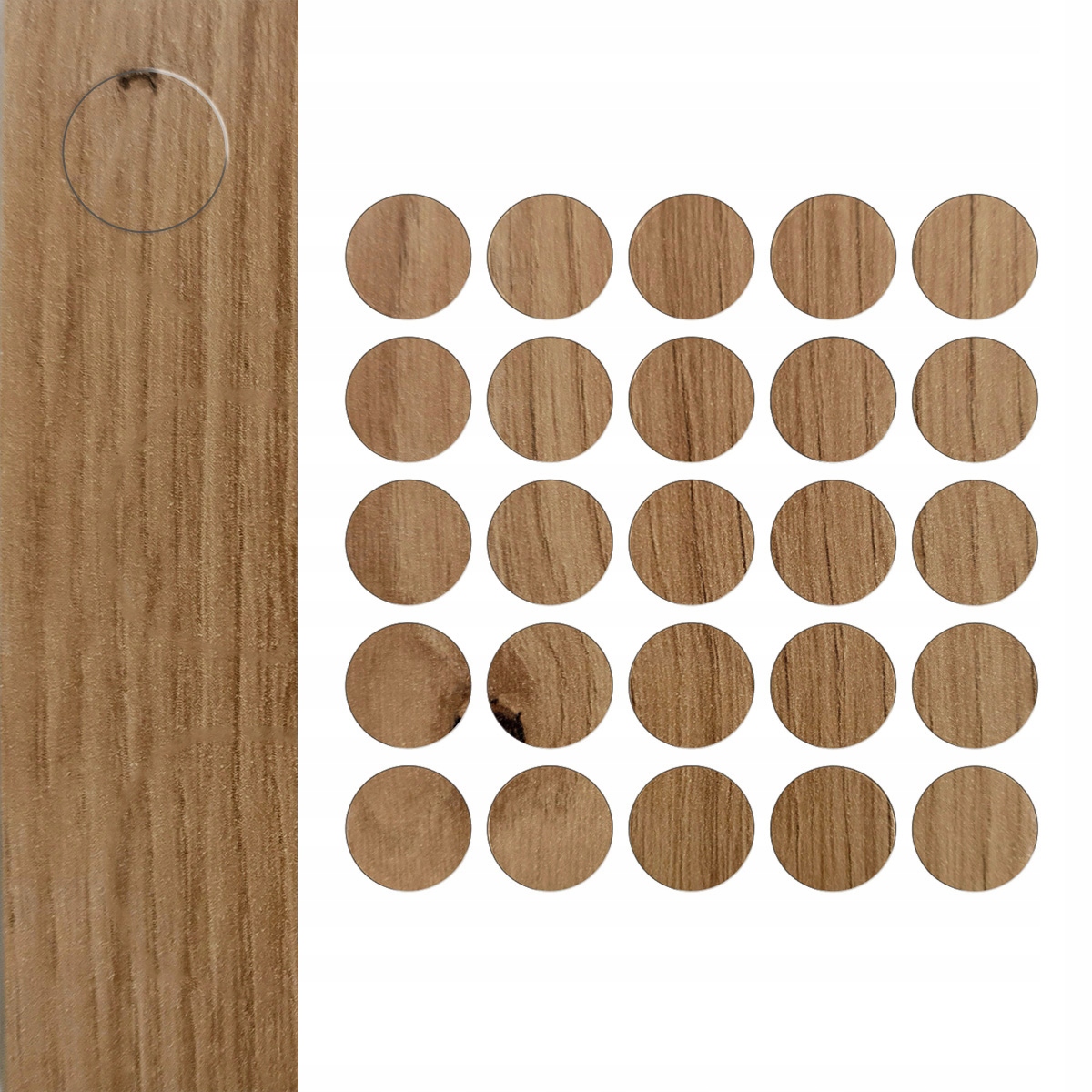 Zaślepki DĄB Artisan Zaślepka Samoprzylepna Maskująca Na Meble fi14 25szt