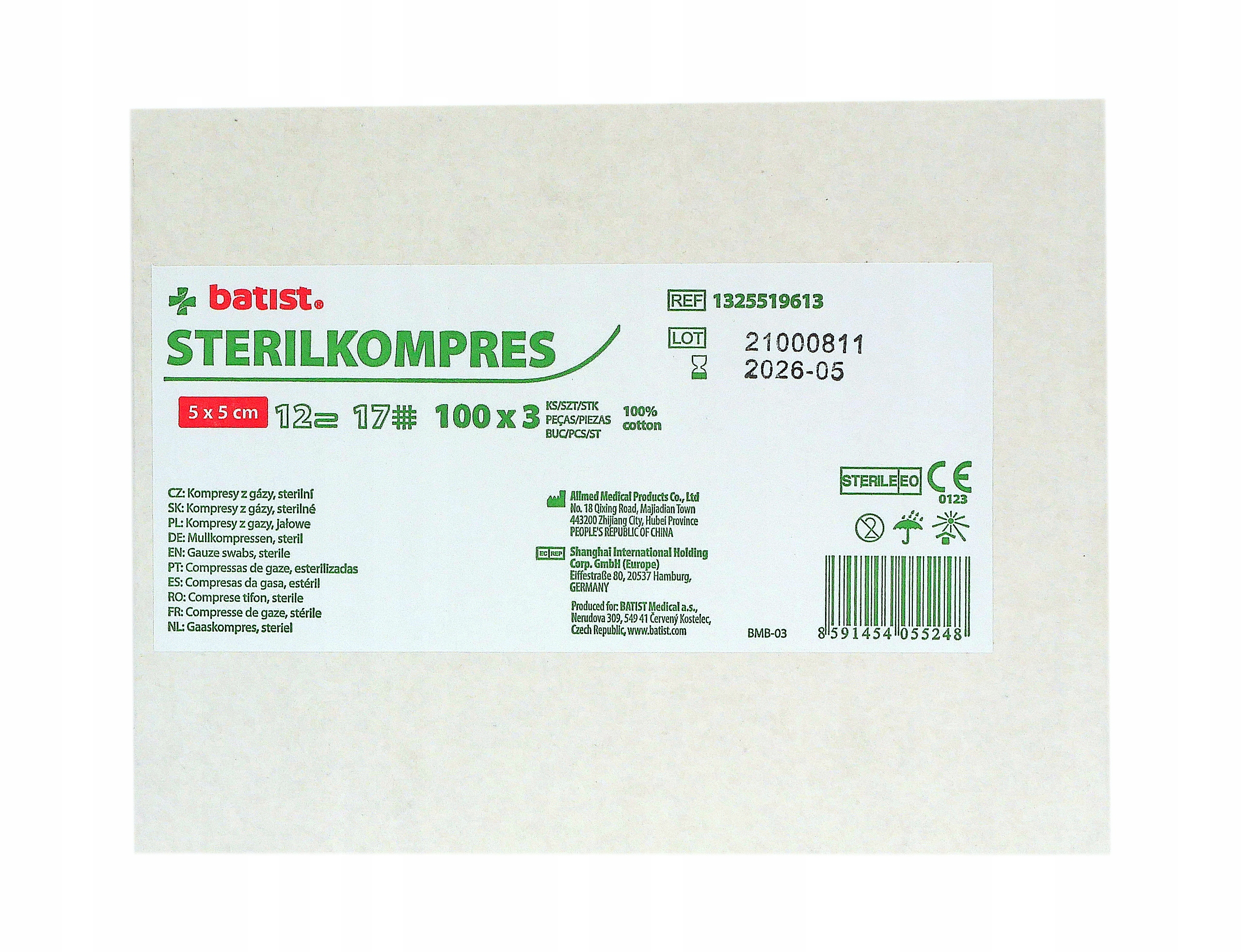 

Kompresy gazowe jałowe gazik 5x5cm 12w 17n 100x3sz