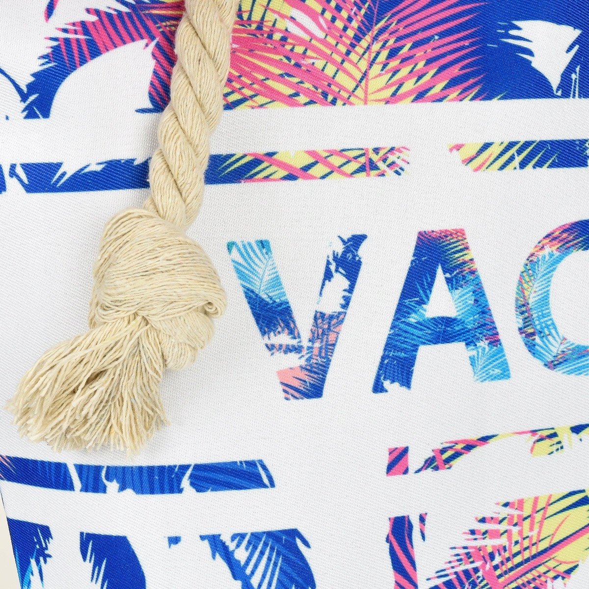 Pojemna torba plażowa na plażę torebka lekka Kolor okuć srebrny