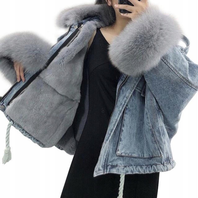 

Kurtka Jeansowa Z Futerkiem Katana Futerko Miś M