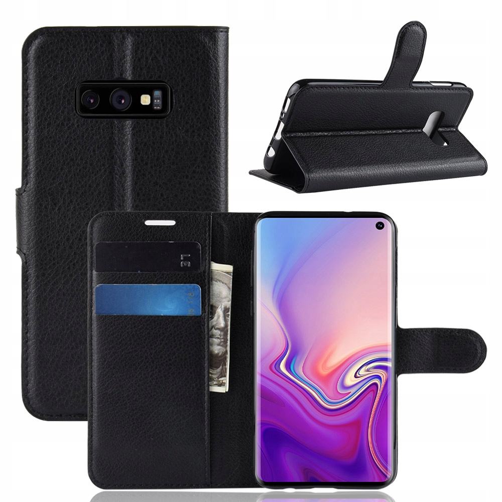 

Etui Portfel Litchi, Case Do Samsung Galaxy S10E