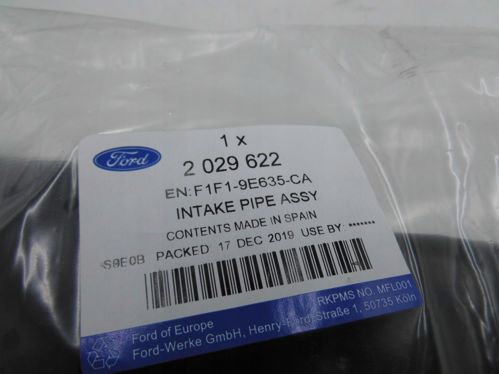 PRZEWÓD RURKA DOLOTU POWIETRZA FORD EcoBoost Stan opakowania oryginalne