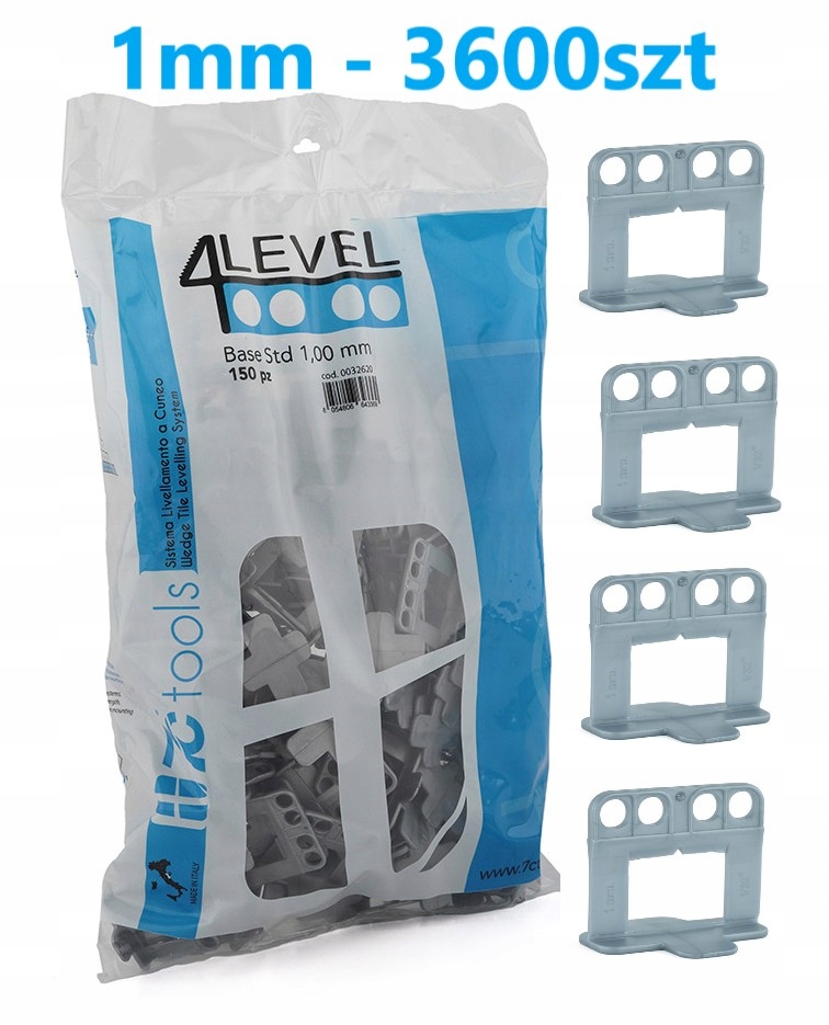 4LEVEL Klipsy Na Vyrovnávání Dlaždic 3600ks 1 mm Pro Raimondi Kubala Solid