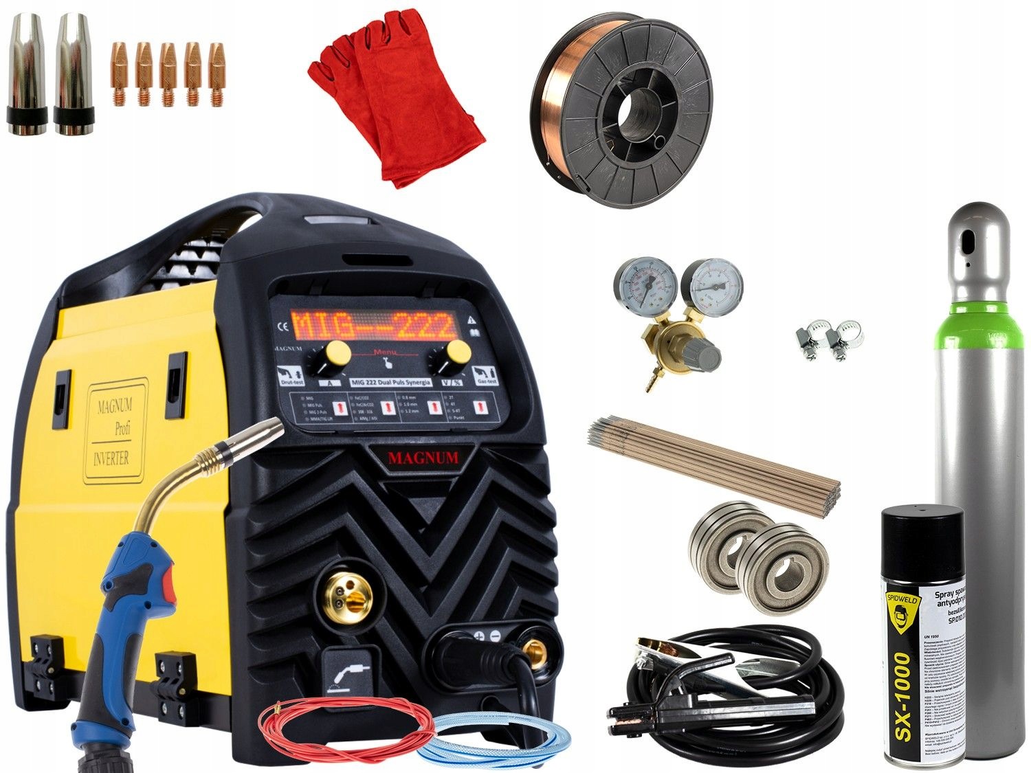 Spawarka migomat Mma Tig 200A Magnum Mig Mag 222 Dual Puls Synergia 230V