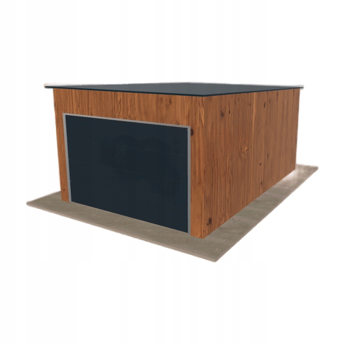 Plechová garáž 3.5x5 m jednopolohový spád dozadu Zlatý dub