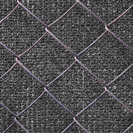 SIATKA CIENIUJĄCA OSŁONA NA OGRODZENIE GRAFIT MASKUJĄCA 1,5x25m OPASKI 90% Wysokość 1.5 m