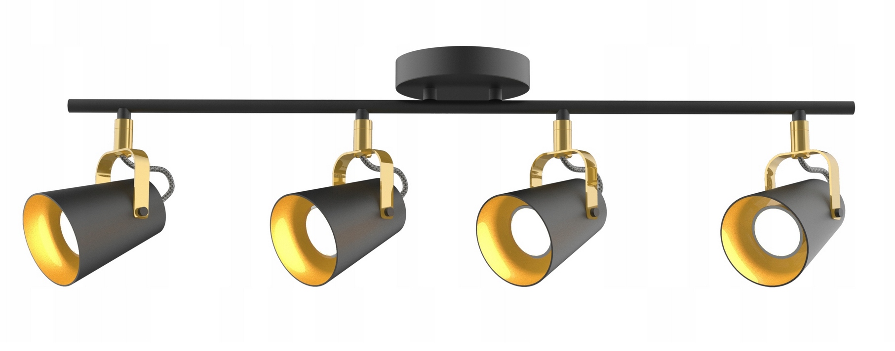 Závěsné stropní svítidlo s lustrem Neo Gold 4, nástěnná lampa na kloubech