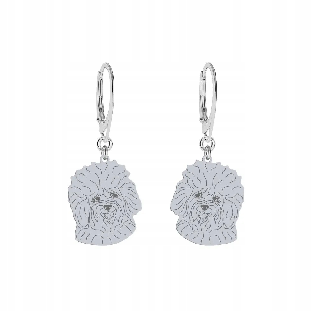 Stříbrné Náušnice s Boloňanem 925 Šperky Dárek Žena Gravírování Bonus