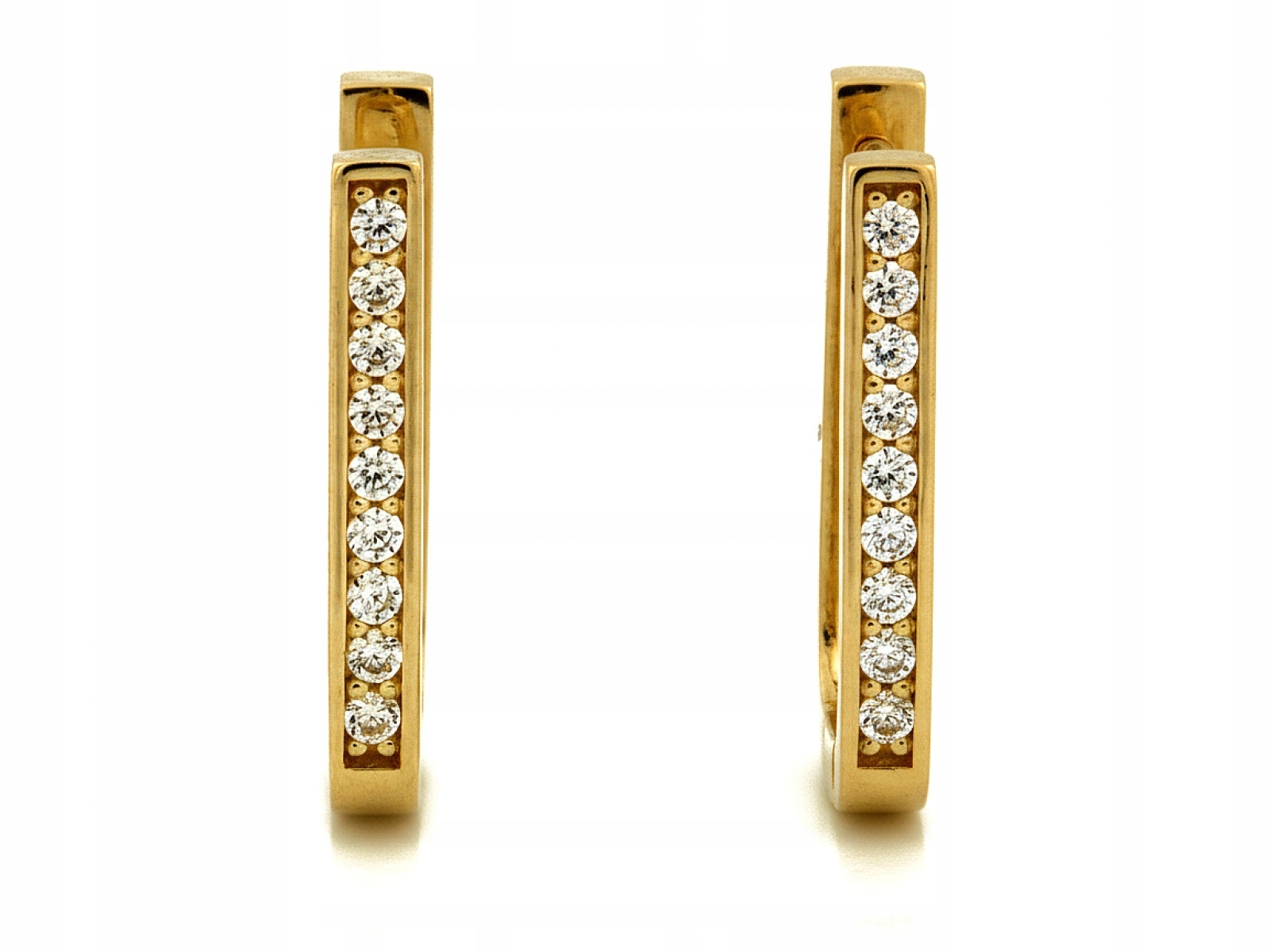 Zlaté Náušnice 585 na anglickém zapínání, jemné oválné jako dárek