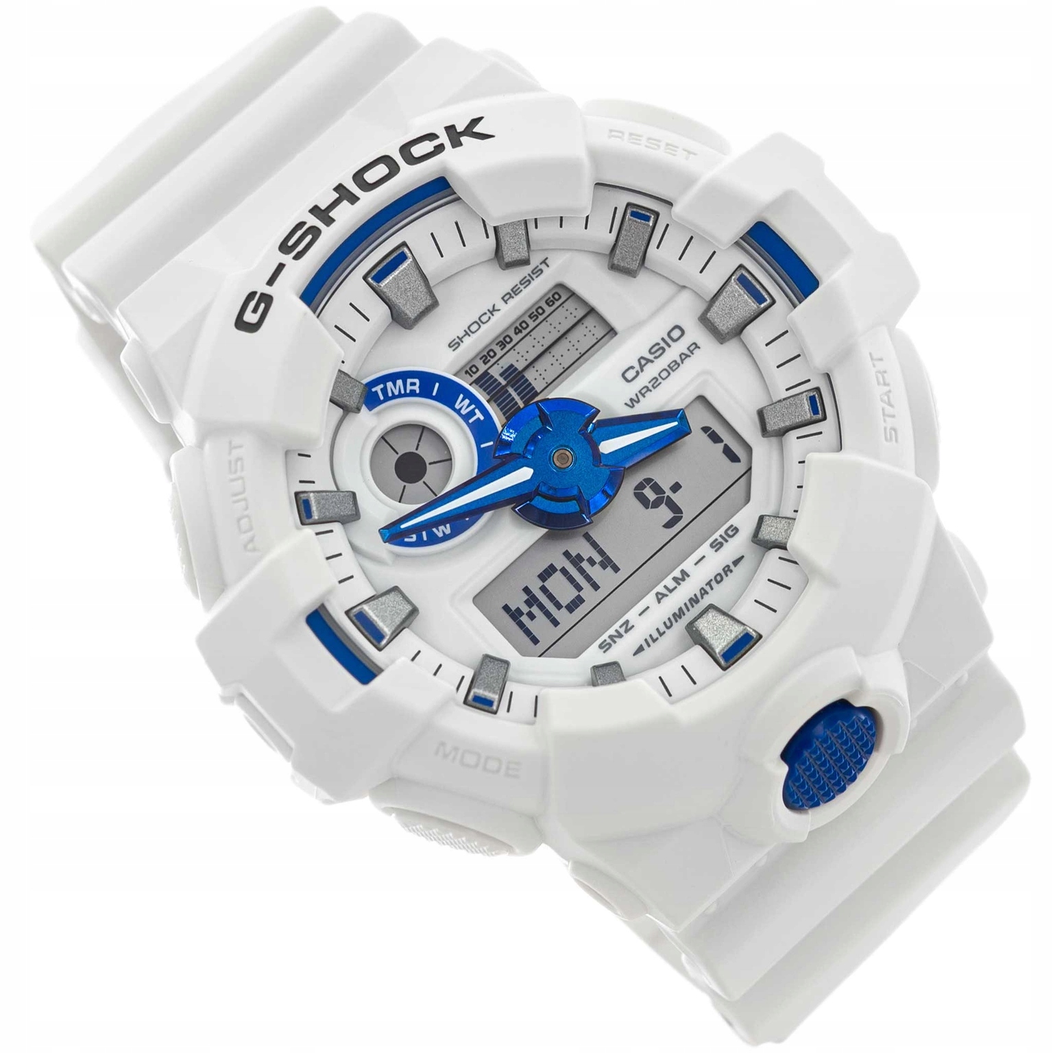 Pánské Hodinky Casio GA-700HDS-7AER G-shock Bílé S Řemínkem Neobrite 200 M