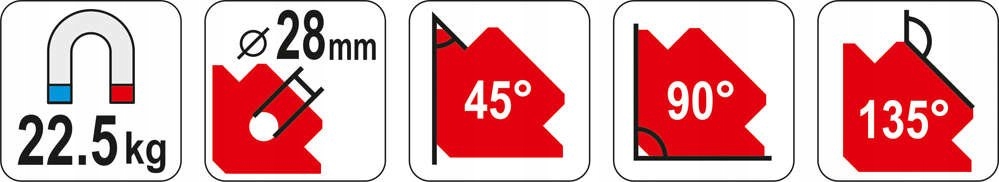 KĄTOWNIK SPAWALNICZY MAGNETYCZNY 102x155x17 YATO Marka Yato