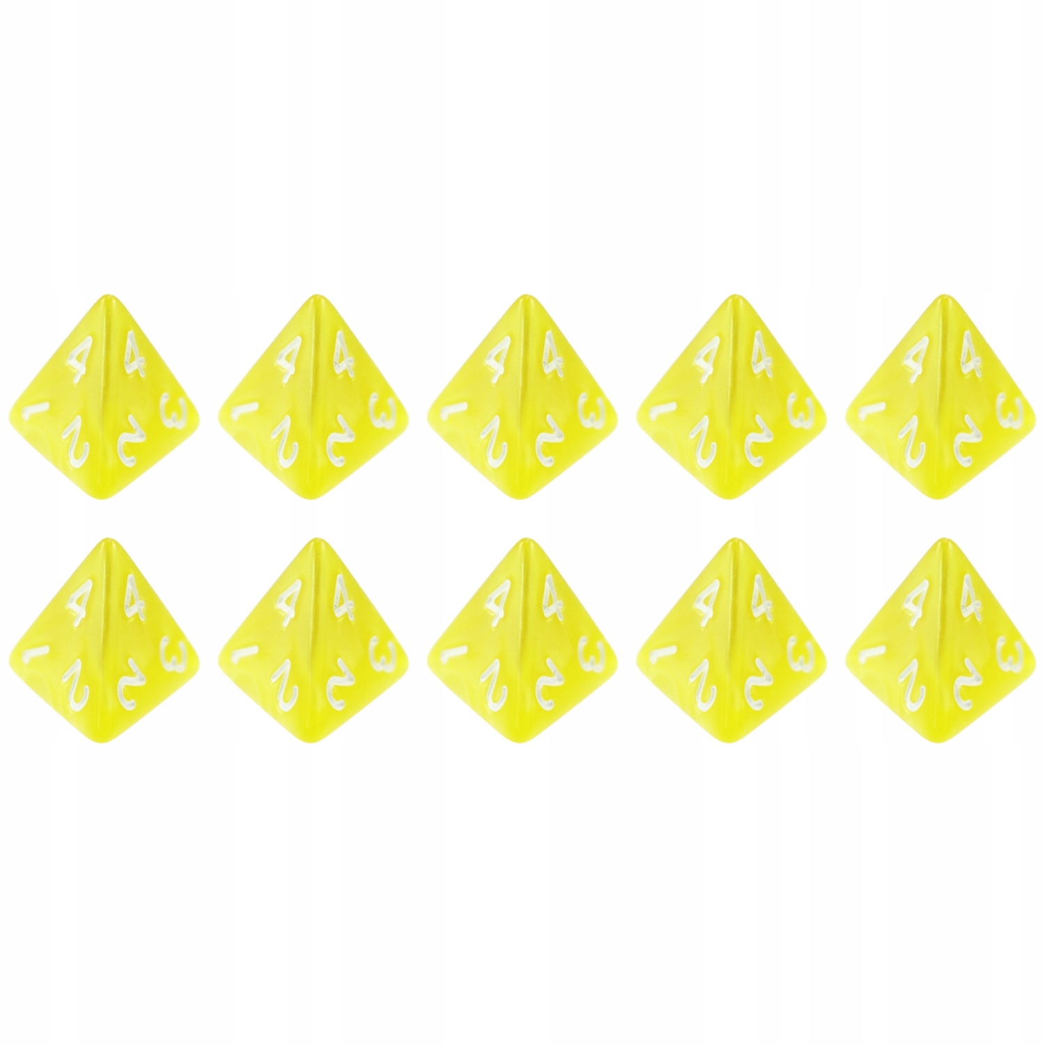 ZESTAW 10 KOSTEK K4 RPG ZŁOTY ORZEŁ KOŚĆ CZTEROŚCIENNA