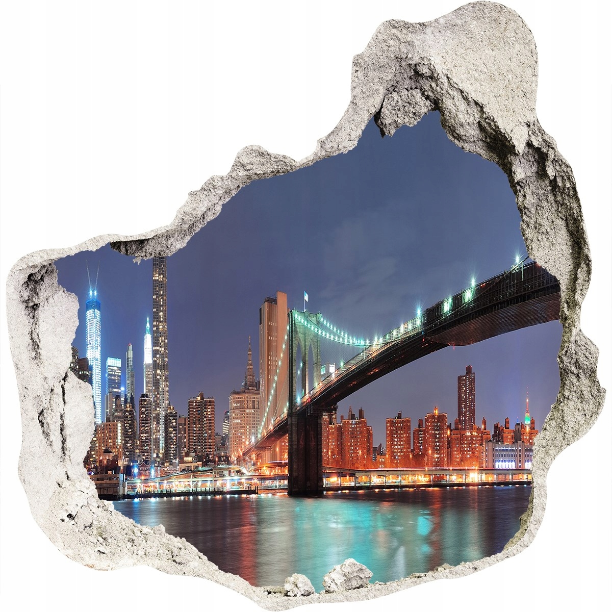 

Fototapeta dziura na ścianę 3d Manhattan Nowy Jork