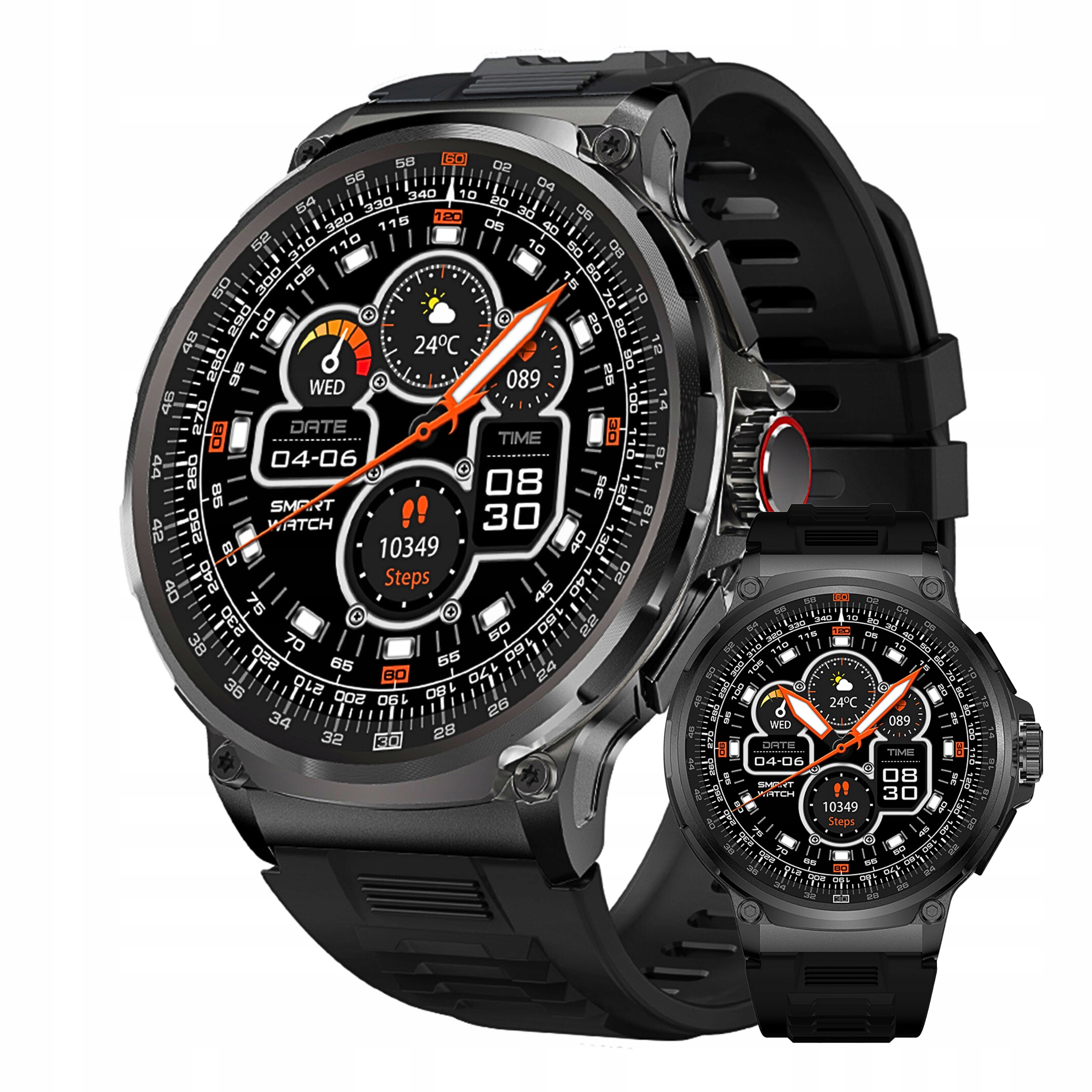 Smartwatch Colmi V69 Czarny 1.85 Hd Bluetooth IP68 Sport Zdrowie 100 Trybów