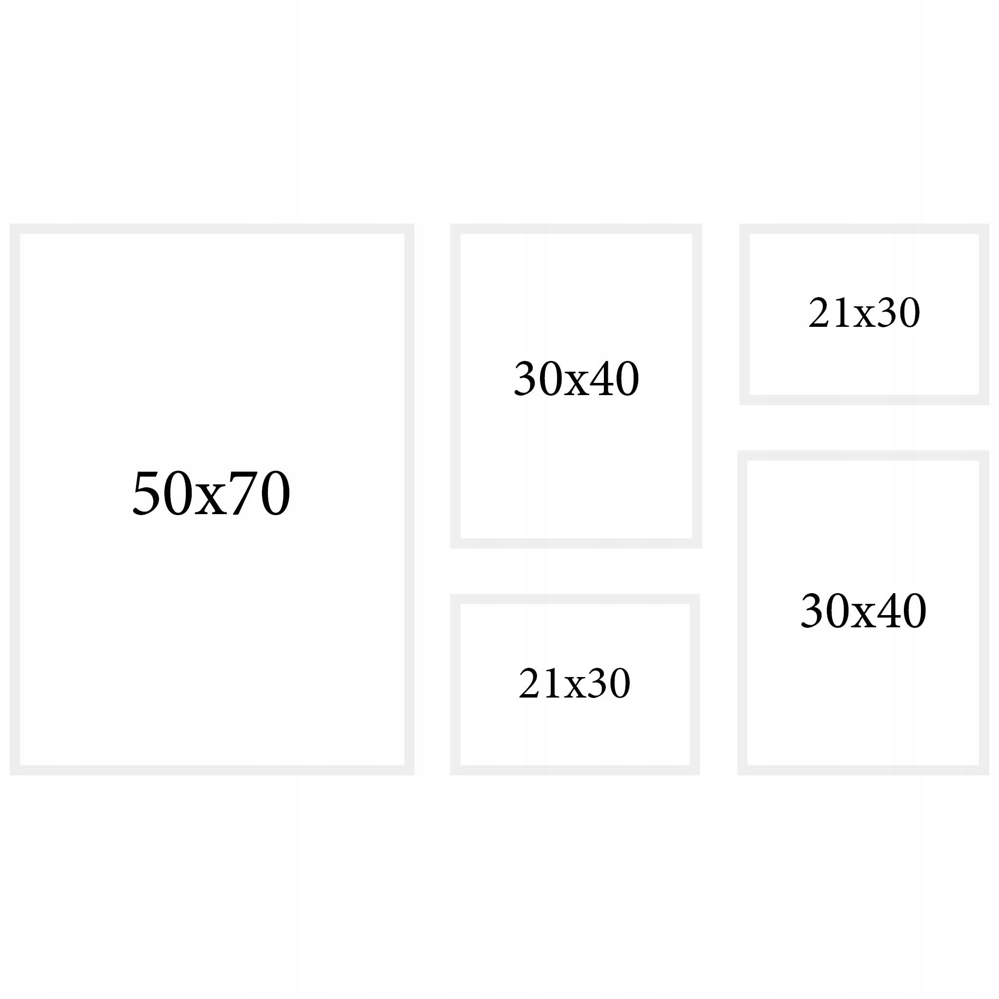 Fotorámečky Bílé sada 5ks rámeček XXL