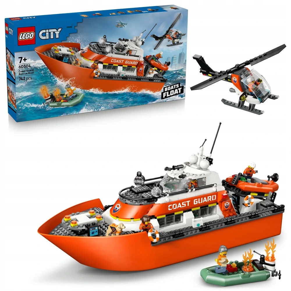 Lego City 60504 Záchranný člun pobřežní hlídky a vrtulník