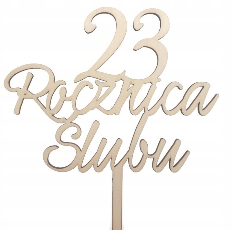 

Topper napis na tort Rocznica Ślubu dowolna Liczba
