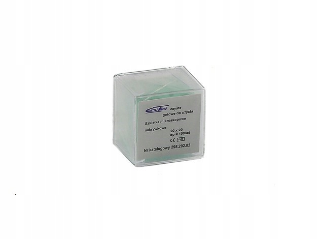 

Szkiełka mikroskopowe nakrywkowe 20x20 mm 100 szt.
