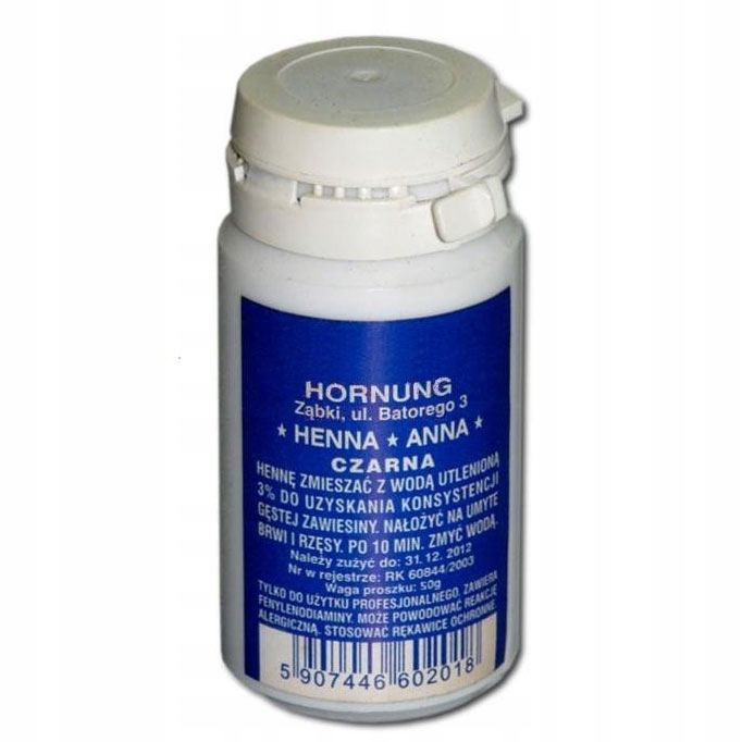 Černá prášková henna Anna Hornung 100 g
