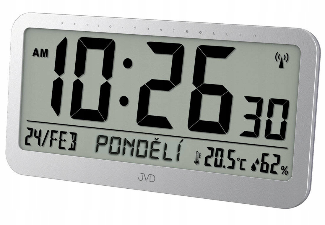 Veľký Hodinový Termometer RB9359 DCF77 Dni V Týždni Pl
