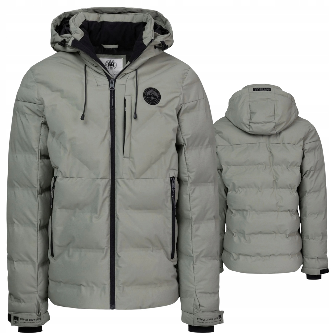 Pitbull West Coast Pánská Zimní Bunda S Kapucí Stanford Dusty Salvia S