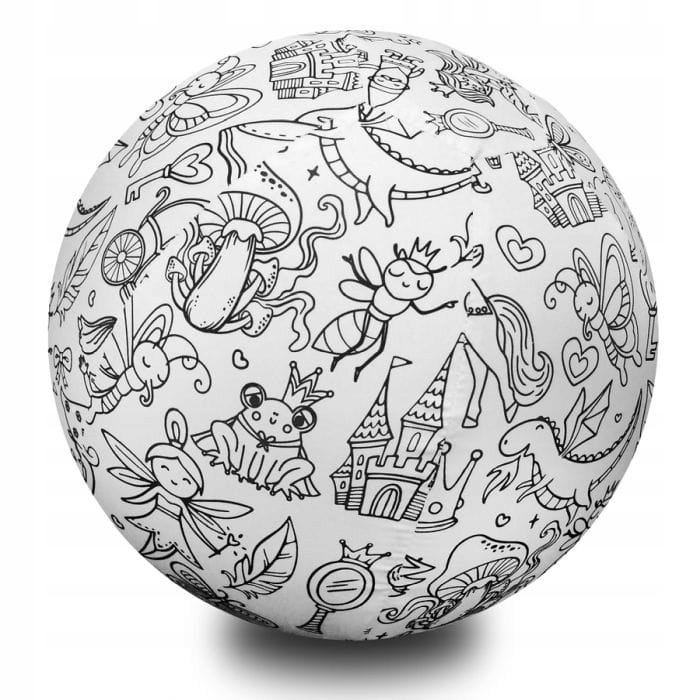 Piłka Balonowa do kolorowania - WRÓŻKI - Akson - 3+